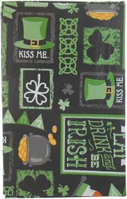 img 4 attached to 🍀 St. Patrick's Day Chalkboard Vinyl Tablecloth: Clovers, Horseshoes, Leprechaun's Hat, Pot O' Gold, Irish Flag & More - Flannel Backing (52x90)