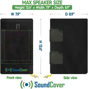 img 3 attached to 2 Heavy-Duty Waterproof UV-Protected Speaker Covers for Outdoor Speakers with Sound Flap - Compatible with Yamaha NS-AW294, Definitive Technology AW 5500, Polk Atrium 6, Yamaha NS-AW350 & Bose 251 (Black)