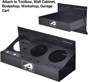 img 2 attached to 🧰 Aain Magnetic Toolbox Tray Set: Efficient Tool Box Accessories for Garage Storage - 2 Trays, Can Caddy, Paper Towel & Screwdriver Holder (A049)