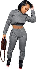 img 4 attached to Winter Outfits Tracksuits Sweatshirts Jogging Sports & Fitness and Tennis & Racquet Sports