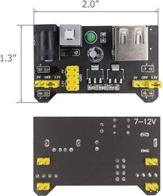 img 3 attached to 3pcs Excelity Power Supply Module for MB102 💡 Breadboard Kit with USB to 5.5 2.1mm Cord - 3.3V/5V