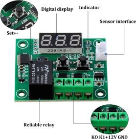 img 3 attached to 🌡️ Weewooday 6-Piece W1209 Micro Digital Thermostat Temperature Controller Board with Case, 12V DC -50-110°C Electronic Temp Control Module Switch with Waterproof NTC Probe