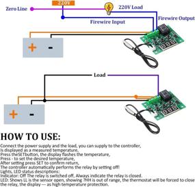 img 2 attached to 🌡️ Weewooday 6-Piece W1209 Micro Digital Thermostat Temperature Controller Board with Case, 12V DC -50-110°C Electronic Temp Control Module Switch with Waterproof NTC Probe