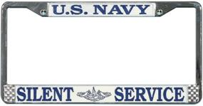 img 1 attached to 🚢 Honor Country US Navy Submarine Silent Service License Plate Frame: Show Your Pride in Style!