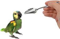 🐦 lily's pet 4.7" stainless steel bird parrot feeding spoon - special scoop for medicine & hand feeding peony cockatiel parrot logo