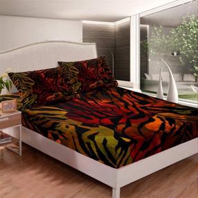 img 4 attached to Leopard Multicolored Wrinkle Bedding Bedclothes