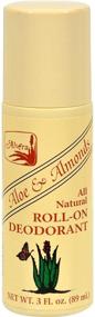 img 1 attached to 🌿 Organic Aloe & Almonds Roll-On Deodorant - 3 fl Ounce (89 ml) Liquid