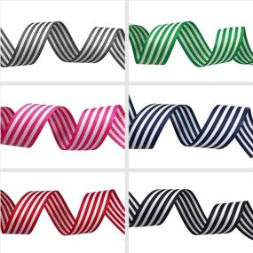 img 3 attached to 🎁 25 Yards Christmas Fabric Ribbon, Red and White Striped Grosgrain Ribbon 1 Inch Wide for Gift Packaging, DIY Hair Accessories, Scrapbooking, Party Decoration, Wedding Crafts