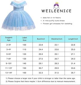img 3 attached to Weileenice Princess Costume Embroidered Dress for 3-4 Year Old Girls' Clothing