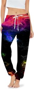 img 1 attached to UNIFACO Splatter Jogging Elastic Sweatpants Sports & Fitness for Team Sports