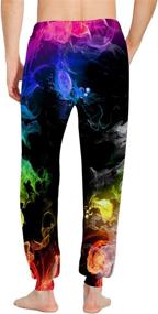 img 2 attached to UNIFACO Splatter Jogging Elastic Sweatpants Sports & Fitness for Team Sports