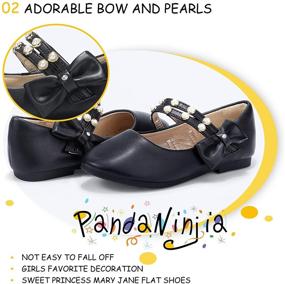 img 1 attached to 👑 PANDANINJIA Toddler Princess Ballerina Glitter Girls' Flats Shoes