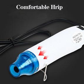 img 1 attached to Mini Heat Gun Bubble Buster Tool - 300 Watt Dual-Temperature Heat Tool for Epoxy Resin, Tumbler Embossing, Air Bubble Removal in Cup Painting Resin, Craft Drying & Shrink Wrap Paint (White)