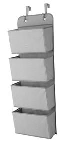 img 2 attached to 🚪 Delta Children Dove Grey Over The Door Hanging Organizer, 36x13x3.5 Inch, 4 Pocket (Pack of 1)