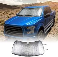 🌞 rt-tcz uv ray reflector sunshade visor for ford f150 f250 f350 trucks (2015+): shield your windshield from harmful sunrays! logo