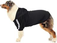 🐾 warm winter hoodie sweatshirt for large dogs: stylish stripe dog sweaters for medium to large canines логотип