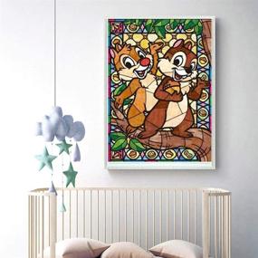 img 2 attached to 🎨 KoKoWill DIY 5D Diamond Painting Kit for Adults - Full Drill Square Crystal Rhinestone Embroidery Cross Stitch Art Craft Canvas - Squirrels - 11.81 x 15.75 inch