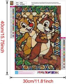 img 3 attached to 🎨 KoKoWill DIY 5D Diamond Painting Kit for Adults - Full Drill Square Crystal Rhinestone Embroidery Cross Stitch Art Craft Canvas - Squirrels - 11.81 x 15.75 inch