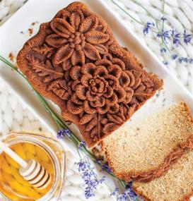 img 1 attached to 🌸 6-Cup Nordic Ware Wildflower Loaf Pan, Toffee
