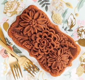 img 3 attached to 🌸 6-Cup Nordic Ware Wildflower Loaf Pan, Toffee