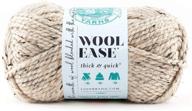 lion 640-123e wool-ease thick & quick yarn: 97 meters of oatmeal softness! logo