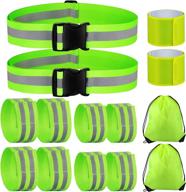 stay safe at night with 12-piece high visibility reflective band set and storage bag логотип