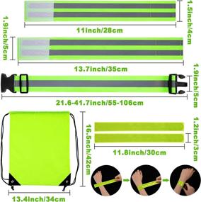 img 3 attached to Stay Safe at Night with 12-Piece High Visibility Reflective Band Set and Storage Bag