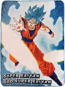 img 4 attached to 🐉 Dragon Ball Super Goku Super Saiyan Blue Fleece Throw Blanket - Impressive Goku Super Saiyan God Super Saiyan Form - 60 x 45 Inches