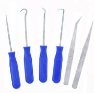 🔪 stainless steel precision craft weeding tools set | 6 piece vinyl logo