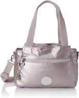 👜 kipling women’s elysia crossbody: lightweight nylon shoulder bag with multi-compartment magnetic snap pockets logo