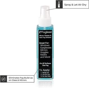 img 3 attached to 🪞 Zadro Z'Fogless Free Mirror and Glasses Solution: Premium Anti-Fog Spray for Windows, Eyeglasses, Lens, Goggles, and Masks - White