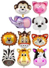 img 1 attached to Borang 10 Piece Jungle Safari Animals Balloons: 22 Inch Giant Zoo Animal Balloons Kit for a Memorable Jungle Safari Animals Theme Birthday Party – Kids Gift and Party Décor!