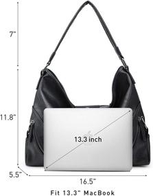 img 2 attached to 👜 Women's Large Shoulder Handbags with Buckle - Handbags & Wallets