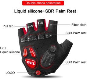 img 3 attached to 🚴 ROCKBROS Road Cycling Gloves: Half Finger Biking Gloves with Gel Padding for Shock Absorption and Breathable Anti-Slip Grip