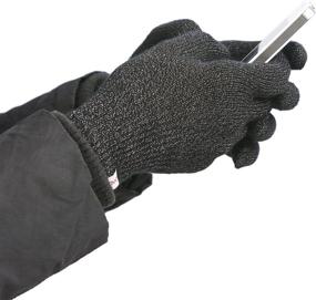 img 4 attached to Agloves Polar Sport Unisex Touchscreen Gloves - Fleece Lined Interior for Extra Comfort and Warmth - Compatible with iPhone, Android, iPad, Nexus - S/M Black