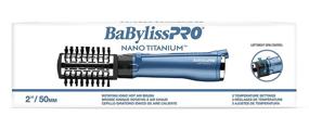 img 3 attached to 💙 Revolutionary Blue 2 Inch BaBylissPRO Nano Titanium Rotating Hot Air Brush for Effortless Styling