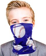 🧣 soft kids neck gaiter mask - youth face covering scarf for 4-12 years old with upf 40 sun protection - adjustable outdoor sport masks logo