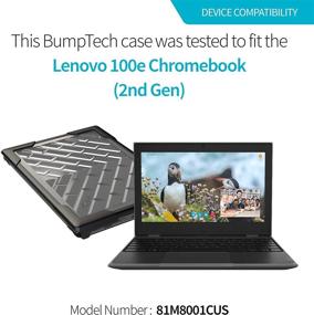 img 3 attached to Gumdrop BumpTech Case: Ultimate Drop Protection for Lenovo 100e Chromebook (Gen1 and Gen2 Intel) – Ideal for K-12 Students, Teachers, Kids