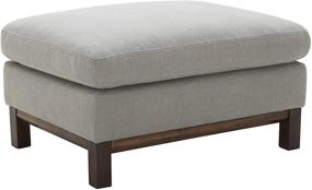 img 4 attached to Stone Beam Genesse Ottoman Smoky Blue