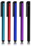 📱 multicolor 5-pack: universal smart phone/smart tablet stylus pen set logo