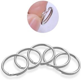 img 3 attached to 🔑 100 Pcs Split Ring Bulk: High-Quality Small Key Rings for DIY Crafts & Keychain Accessories (12mm)