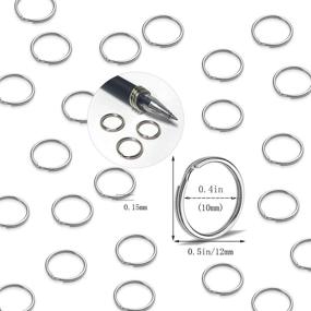 img 2 attached to 🔑 100 Pcs Split Ring Bulk: High-Quality Small Key Rings for DIY Crafts & Keychain Accessories (12mm)