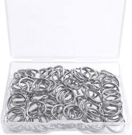 🔑 100 pcs split ring bulk: high-quality small key rings for diy crafts & keychain accessories (12mm) logo