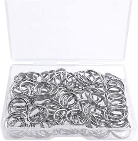 img 4 attached to 🔑 100 Pcs Split Ring Bulk: High-Quality Small Key Rings for DIY Crafts & Keychain Accessories (12mm)