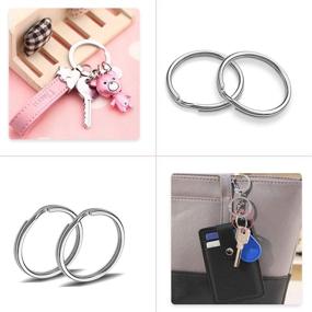 img 1 attached to 🔑 100 Pcs Split Ring Bulk: High-Quality Small Key Rings for DIY Crafts & Keychain Accessories (12mm)