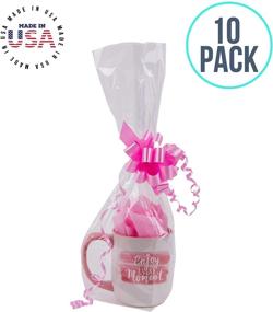 img 4 attached to 🛍️ 10 Pack BOPP Clear Cellophane Bags - Gift Basket Packaging, Flat Gift Bags, BOPP Bags (Flat, 9 x 20)