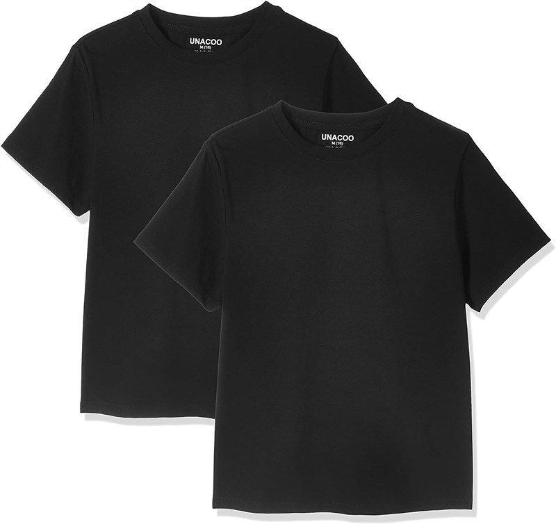 unacoo fiting stretch crew neck shirts boys' clothing and tops, tees & shirts 로고
