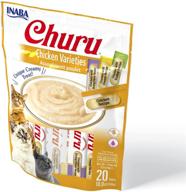 🐱 inaba churu creamy chicken purée cat treats variety pack - 4 flavors, 20 tubes logo