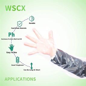 img 2 attached to 🧤 50Pcs WSCX Veterinary Insemination Rectal Gloves - Disposable Long Arm Gloves for Cow Gastrointestinal Examination, Cleaning, Breeding, Hunting, Gutting, and Gardening - 35 Inch Long Plastic, No Tear