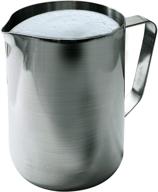 upgrade your frothing experience with update international ☕ ep-12 12 oz stainless steel frothing pitcher - silver logo